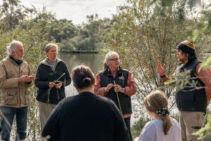 wawa biik guides and group on tour