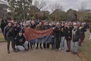 Group photo of Taungurung community doing Yoorook Justice walk